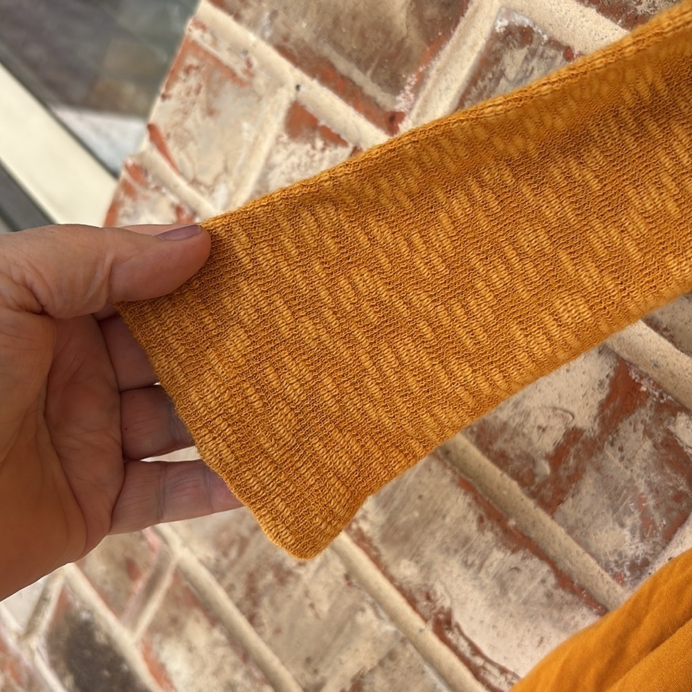 Anthropologie Left of Center Mustard Yellow Long Sleeve Top - Picture 4 of 10